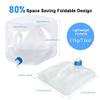 RISEPRO Collapsible Water Container with Spigot, 10L BPA Free Water Storage Jug Water Canteen for Outdoor Camping Hiking & Emergency Survival Kit, Foldable Portable (2.6 Gal, 2-pk) view 2