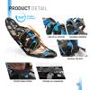G2 30 Inches Light Weight Snowshoes for Women Men Youth, Set with Trekking Poles, Carrying Bag, Snow Baskets, Special EVA Padded One-Pull Binding, Heel Lift, Toe Box, Blue view 2