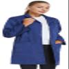 VOGRYE Professional Lab Coat for Women Long Sleeve, White, Unisex view 3