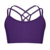 Yeeye Kids Girls Basic Sports Bra Criss Cross Back Workout Tank Tops Undershirts for Gymnastics Yoga Purple 6 view 1
