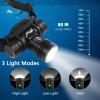 WINDFIRE Scuba Diving Headlamp, Rechargeable Dive Light, IPX8 Waterproof Underwater Headlight with 3 Modes & Power Indicator, High Lumen, Long Runtime, Diving Torch for Snorkeling, Cave Exploration view 2