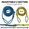 Swonder 2-Section Tow Ropes for Tubing, 1-2 Rider 60FT Ropes for Towable Tubes view 3