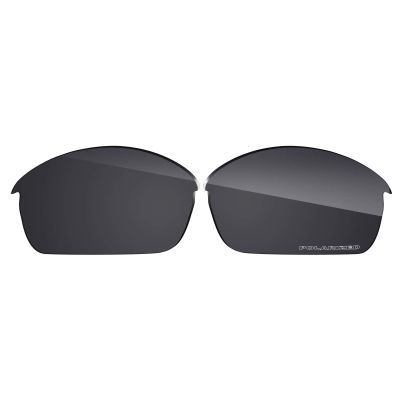 Eye Opening Stuff Polarized Replacement Lenses Compatible with Oakley Flak Jacket Sunglasses - Dark Black