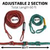 Swonder 2-Section Tow Ropes for Tubing, 1-4 Rider 60FT Ropes for Towable Tubes view 3