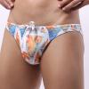 Digood Men's Underwear Swim Trunks Low-Rise Printing Smooth Men's Brief Swimming Briefs Men Swimwear (Orange,XX-Large) view 3