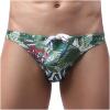 Digood Men's Underwear Swim Trunks Low-Rise Printing Smooth Men's Brief Swimming Briefs Men Swimwear (Green,X-Large) view 1
