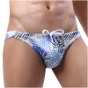 Digood Men's Underwear Swim Trunks Low-Rise Printing Smooth Men's Brief Swimming Briefs Men Swimwear (Blue,XX-Large) view 1