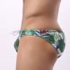 Digood Men's Underwear Swim Trunks Low-Rise Printing Smooth Men's Brief Swimming Briefs Men Swimwear (Green,XX-Large) view 3