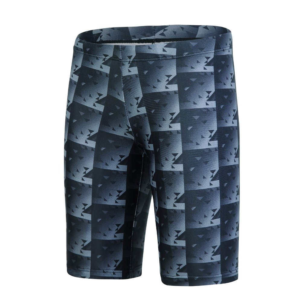 Xioker Boys Swim Jammers Kids Jammer for Swimming,Youth Boy Compression Swimming Jammer Trunks Boy Swim Shorts UPF50+(Grey Printed 2XL)