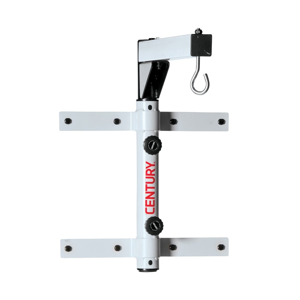 Century White Steel Wall Mount Heavy Bag Hanger for up to 100 lb Heavy Bags for Boxing, Martial Arts, and Home Gym Workouts