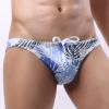 Digood Men's Underwear Swim Trunks Low-Rise Printing Smooth Men's Brief Swimming Briefs Men Swimwear (Blue,Large) view 3
