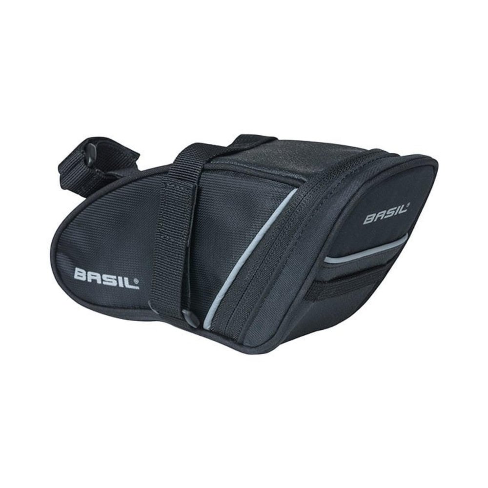 Basil Sport Design Saddle Bag M - Suitable for Electric, City, Women, Men's Bike - 1L - Black