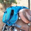 Circle Y Tucker Day Tripper Durable Water-Resistant Fleece-Lined Foam-Padded Western Trail Horseback Riding Equestrian Gear Storage Cantle Bag, Double Compression Attachment - Turquoise Blue view 3