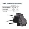Circle Y Tucker Adventurer Horse Saddle Bag | Durable 1680D Water-Resistant Trail Riding Gear with Detachable Cantle Bag, Drink Holders, Rain Cover for All-Day Adventures, Graphite Gray view 4