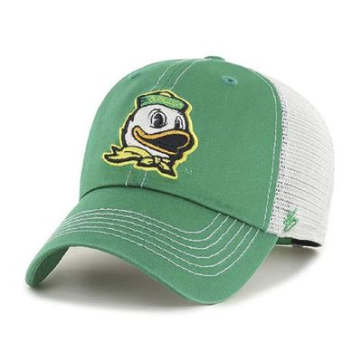 47 NCAA Trawler Team Color Mesh Trucker Clean Up Adjustable Hat, Adult One Size Fits All (Oregon Ducks Green)