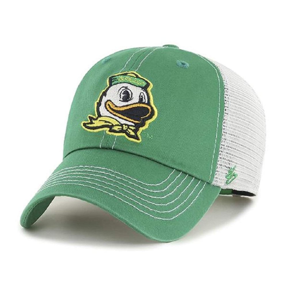 47 NCAA Trawler Team Color Mesh Trucker Clean Up Adjustable Hat, Adult One Size Fits All (Oregon Ducks Green)