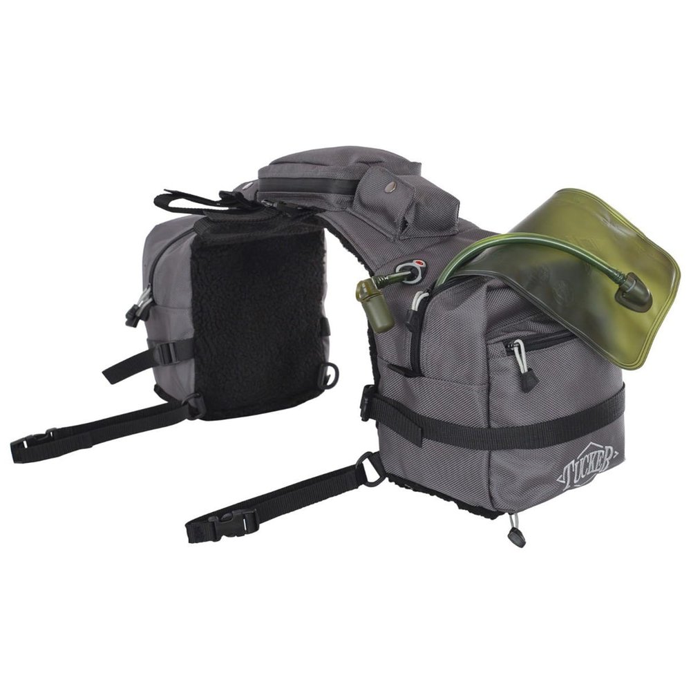 Circle Y Tucker Adventurer Durable Water-Resistant Contoured Horseback Riding Gear Saddle Pommel Bag w/Foam Padded Base, Insulated Padding, Fleece Lining, 3-Liter Water Bladder, Rain Cover Included