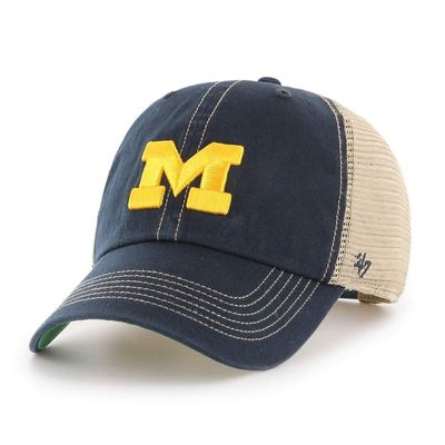 47 NCAA Trawler Team Color Mesh Trucker Clean Up Adjustable Hat, Adult One Size Fits All (Michigan Wolverines)