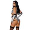 Forplay Womens To The Moon Astronaut Adult Sized Costumes, Silver, Medium/Large US view 2