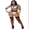Forplay Womens To The Moon Astronaut Adult Sized Costumes, Silver, Medium/Large US view 4
