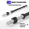 Diameter 1 inch(47"/60"/6Ft) Protection barbell bar, weightlifting barbell home fitness strength training equipment (Rubber Grip-47) view 2