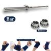 Diameter 1 inch(47"/60"/6Ft) Protection barbell bar, weightlifting barbell home fitness strength training equipment (Rubber Grip-47) view 3