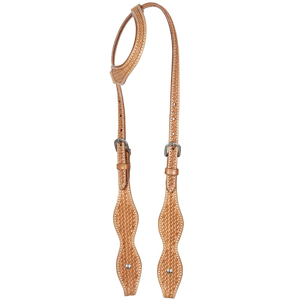 HILASON American Leather Horse One Ear Headstall Working Tack Tan | for Horses Western Headstalls