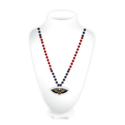 Rico Industries NBA New Orleans Pelicans Team Logo Mardi Gras Style Beads