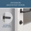 National Hardware N700-150 Barn Door Lock, Matte Black, 5" x 1-1/4" x 3/4" view 4
