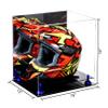 Better Display Cases Acrylic Motorcycle Motocross or Racing Helmet Display Case with Mirror Case, Dark Blue Risers and Black Base (A024/V61) view 2