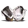 Wilson 2022 A1000 T125 12.5" Fastpitch Outfield Glove - Left Hand Throw, White/Black/Metallic Gold view 1