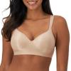 Bali Womens Comfort Revolution Wireless Bra, Full-coverage Wirefree Cool Fabric Full Coverage Bra, Almond Zag, 38C US view 1