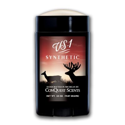 Conquest Scents Vs-1 Deer Scent Stick Synthetic Deer Attractant & Doe Estrus Scent, for Pre-rut, Rut, and Post-Rut, Alternative Hunting Wax Stick, 2.5 oz