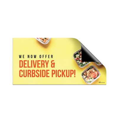 GotPrint Car Magnet We Now Offer Delivery & Curbside Pickup Sign Durable & Weatherproof Magnetic Sticker (9" x 18")