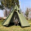 1-2 Person Teepee Hot Tent with Half Mesh and Fire Retardant Stove Jack Lightweight 4.6lb Height 5.2FT Teepee Tent Outdoor Camping Pyramid Tipi Tent (Army Green) view 4