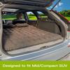 Byomostor SUV Air Mattress with Cup & Phone Holder, Flocked-Top Car Mattress with 2 Air Pillows & Electric Air Pump, Perfect for Camping, Travel, and Road Trips (Black) view 2