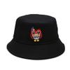 2 Pack Cartoon Owl Pattern Bucket Hat Men Women Couples Teens Outdoor Sun Protection Travel Beach Cap Black White (2 Pack Red Owl (Black and White)) view 3