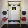 HulkFit Pro Series 2.35 x 2.35 Steel Folding Wall Mounted Power Rack Cage with Attachment Accessories - J Hooks and Height Adjustable Pull Up Bar view 2