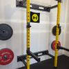 HulkFit Pro Series 2.35 x 2.35 Steel Folding Wall Mounted Power Rack Cage with Attachment Accessories - J Hooks and Height Adjustable Pull Up Bar view 3