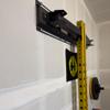 HulkFit Pro Series 2.35 x 2.35 Steel Folding Wall Mounted Power Rack Cage with Attachment Accessories - J Hooks and Height Adjustable Pull Up Bar view 4