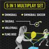 Swingball 5 in 1 Outdoor Game Set - Includes, Soccer, Volleyball, Tailball Tennis view 2