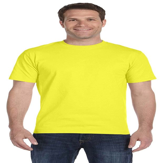 Hanes Unisex ComfortSoft Cotton T-Shirt M Safety Green