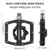 ROCKBROS MTB Mountain Bike Pedals Compatible with SPD Mountain Bike Dual Function Sealed Clipless Aluminum Bicycle Flat Platform 9/16" Pedals with Cleats for Road, MTB, Mountain Bikes view 4