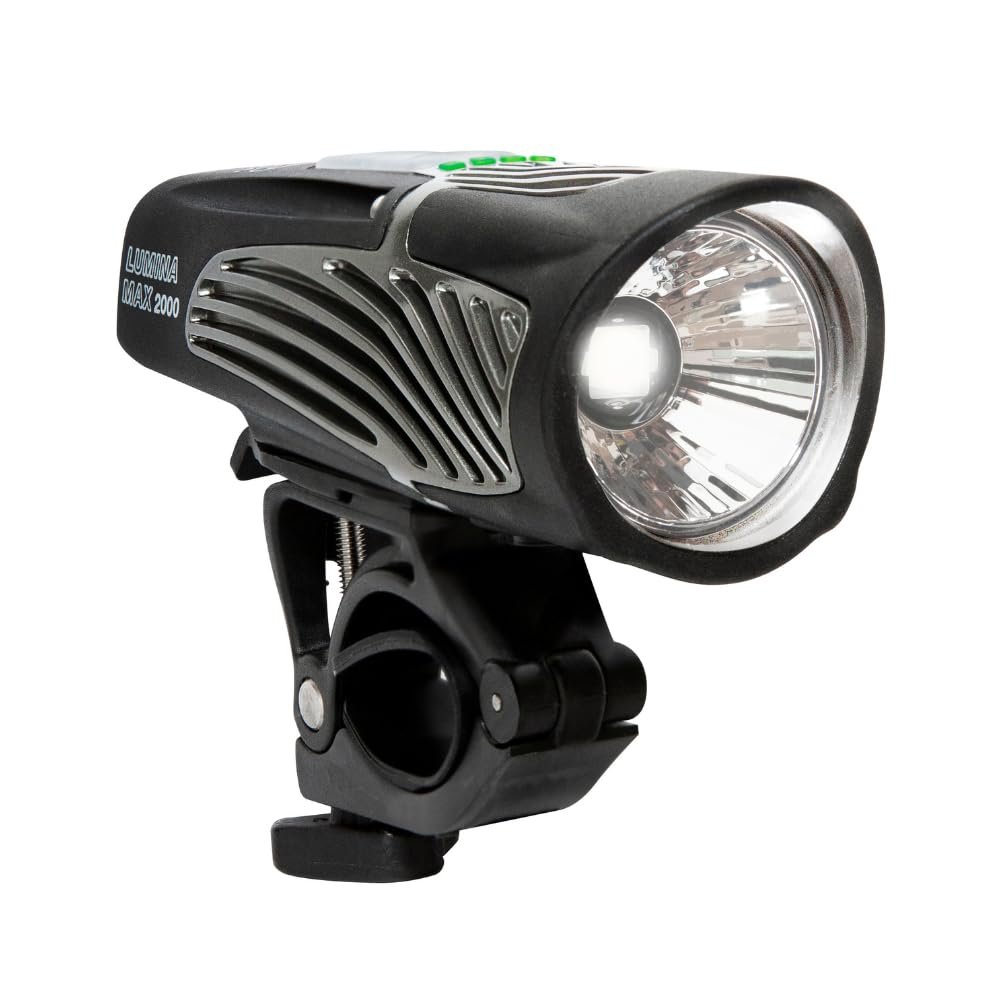 NiteRider Lumina Max 2000 Bike Front Light | USB-C Rechargeable LED Headlight with Wireless Control, 8 Lighting Modes, 8-Step Fuel Gauge, IP64 Waterproof | Road Cycling, MTB, e-Bike