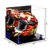 Better Display Cases Acrylic Motorcycle Motocross or Racing Helmet Display Case with Mirror Case, Dark Blue Risers, Wall Mount and Black Base (A024/V61) view 2