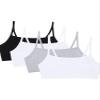 Fruit of the Loom Women's Spaghetti Strap Cotton Pullover Sports Bra, Black/White/White/Heather Grey 4-Pack, 44 view 1