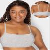 Fruit of the Loom Women's Spaghetti Strap Cotton Pullover Sports Bra, Black/White/White/Heather Grey 4-Pack, 44 view 4