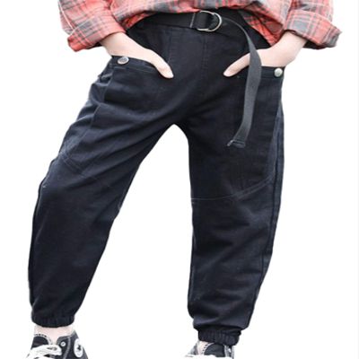 Agoky Big Kids Girls Elastic Waist Sweatpants with Pockets Girls Athletic Jogger Trousers for Street Modern Dance Outfit Black Type 2 7-8