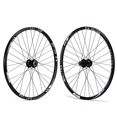 BUCKLOS Mountain Bike Wheelset 26/27.5/29 Inch, Aluminum Alloy Rim 32H Disc Brake MTB Wheelset, Quick Release Front Rear Wheels Black Bike Wheels, Fit 8-10 Speed Cassette Bicycle Wheelset