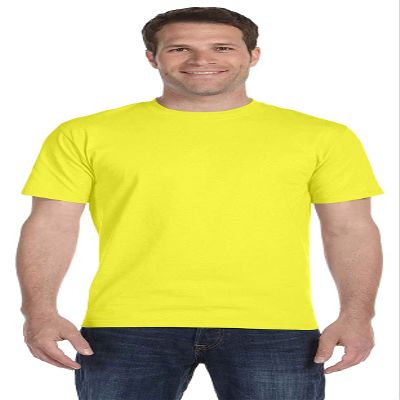 Hanes Unisex ComfortSoft Cotton T-Shirt XL Safety Green